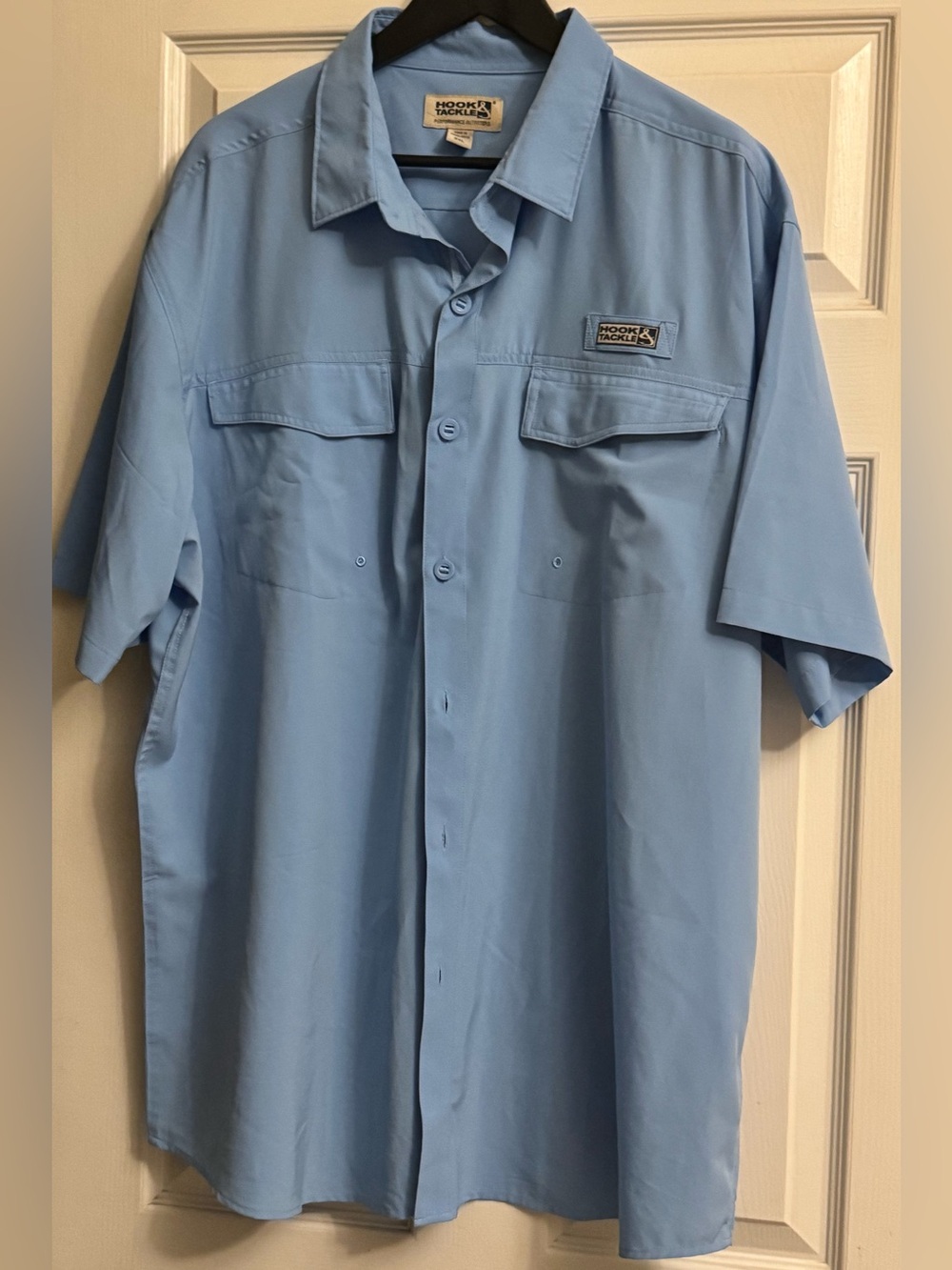 Hook & Tackle Men's Short-Sleeve Fishing Shirt - Blue